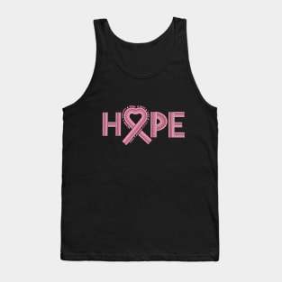 Hope Cancer Pink Ribbon Tank Top